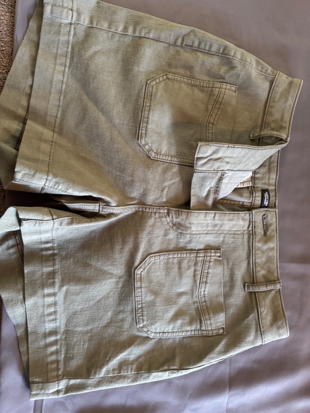 Simply Vera Vera Wang Olive Green Cotton Shorts